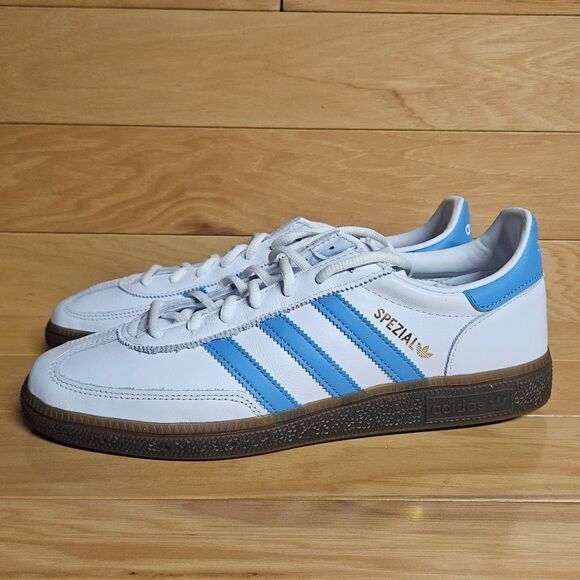 Adidas Originals Handball Spezial White Blue Gum Sole Mens Shoe Trainer IE3607 - Picture 7 of 12